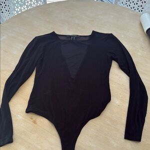 Forever 21 Black Mesh Bodysuit